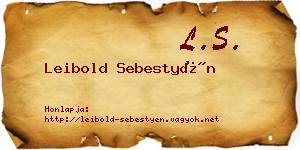 Leibold Sebestyén névjegykártya